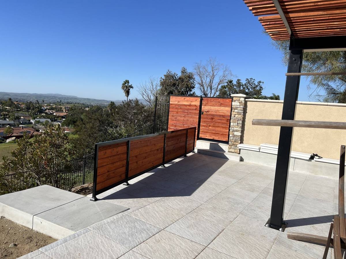 Wood and steel guard rail