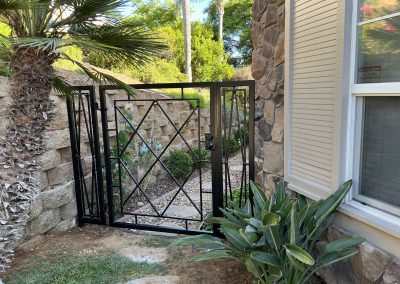 Custom Gate with 2 side self hold panels